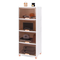 148L Storage Bins 4-Tier Stackable Storage Containers Closet Organizers