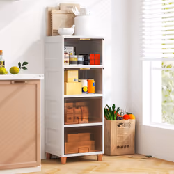 148L Storage Bins 4-Tier Stackable Storage Containers Closet Organizers