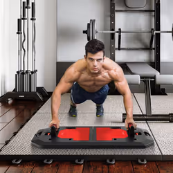 Portable Home Gym Equipment Foldable Push Up Board with Resistance Bands Handle