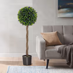 Artificial Boxwood Topiary Tree Fake Greenery Plant Topiary Ball Tree