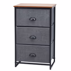 3 Drawer Fabric Dresser Storage Organizer Unit Nightstand with Drawers