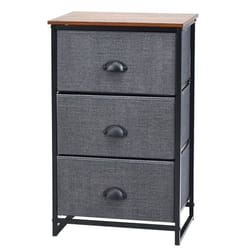 3 Drawer Fabric Dresser Storage Organizer Unit Nightstand with Drawers
