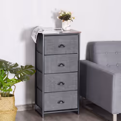 Chest of Drawers with 4 Drawers Home Metal Frame Storage Organizer Unit