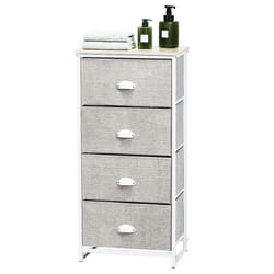 Chest of Drawers with 4 Drawers Home Storage Organizer Unit-White