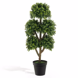 115cm Artificial Boxwood Topiary Ball Tree Fake 5 Ball Topiary Tree