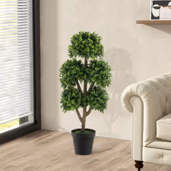115cm Artificial Boxwood Topiary Ball Tree Fake 5 Ball Topiary Tree