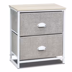 Chest of Drawers with 2 Drawers Home Storage Organizer Unit-White