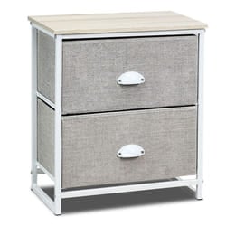 Chest of Drawers with 2 Drawers Home Storage Organizer Unit-White