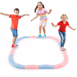 Kids Balance Beams Toddler Stepping Stones Balance Tactile Board-Pink