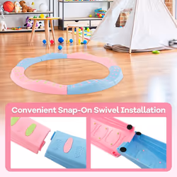 Kids Balance Beams Toddler Stepping Stones Balance Tactile Board-Pink