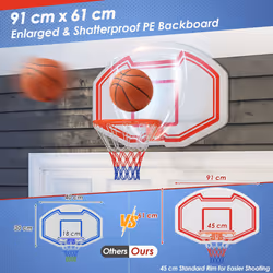 Large Wall Mounted Basketball Hoop Indoor Outdoor Basketball Games