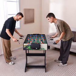 Foosball Table Game Set Foldable Soccer Table w/ 2 Footballs
