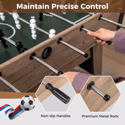 137cm Foosball Table Arcade Soccer Game Table w/2 Balls & 26 Players