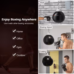 18 Inch Water Punching Bag 50 kg Water Heavy Bag Filled Gym-Black