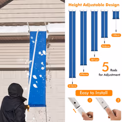 148-610CM Snow Roof Rake Adjustable Snow Cleaning Tool Lightweight Roof Rake