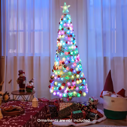 6 FT Artificial Xmas Tree Pencil Christmas Tree w/248 Branch Tips