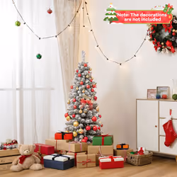 120 CM Artificial Christmas Tree Snow Flocked Xmas Tree
