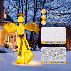 1.5 M Lighted Christmas Angel Christmas Outdoor Decoration