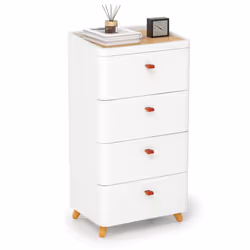 4-Drawer Dresser Vertical Storage Tower w/Removable Organizer Tray