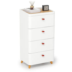 4-Drawer Dresser Vertical Storage Tower w/Removable Organizer Tray