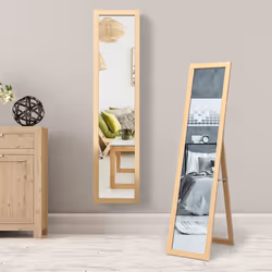 2 IN1 Full Length Mirror Free Standing Full Body Dressing Mirror Wall Mounted