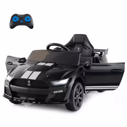 12V Licensed Ford Mustang Shelby GT500 Kids Ride on Car-Black