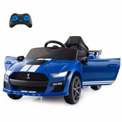 12V Licensed Ford Mustang Shelby GT500 Kids Ride on Car-Navy