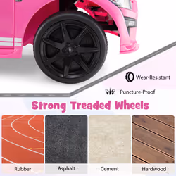 12V Licensed Ford Mustang Shelby GT500 Kids Ride on Car-Pink