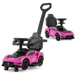 3-in-1 Kids Ride on Push Car Foot to Floor Sliding Car-Pink
