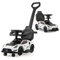 3-in-1 Kids Ride on Push Car Foot to Floor Sliding Car-White