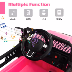 12V Battery Powered Ride On Truck Electric Kids Ride On Car-Pink