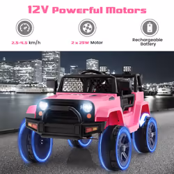 12V Battery Powered Ride On Truck Electric Kids Ride On Car-Pink