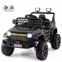 12V Kids Ride on Truck Car Battery Powered Toddler Electric Vehicle-Black