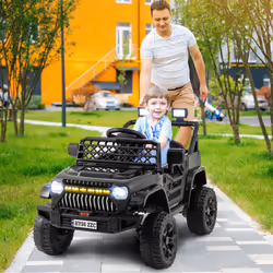 12V Kids Ride on Truck Car Battery Powered Toddler Electric Vehicle-Black