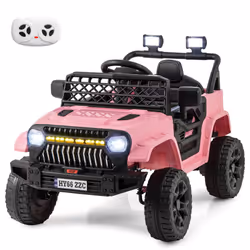 12V Kids Ride on Truck Car Battery Powered Toddler Electric Vehicle-Pink