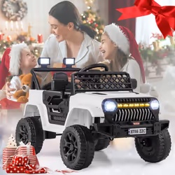 12V Kids Ride on Truck Car Battery Powered Toddler Electric Vehicle-White