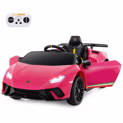 Lamborghini Kids Ride on Car 12V Battery Powered Electric Vehicle-Pink