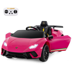 Lamborghini Kids Ride on Car 12V Battery Powered Electric Vehicle-Pink