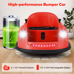 Ride on Bumper Car Kids 12V Battery Powered Electric Toy Vehicle-Red
