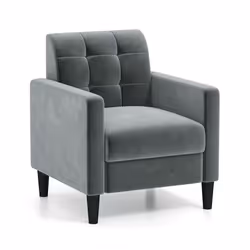 Mid Century Modern Velvet Accent Chair Upholstered Armchair