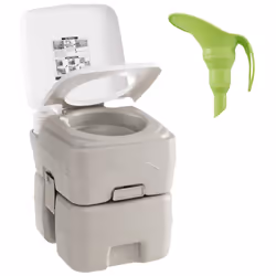 Portable Toilet 20 L Waste Tank Compact Travel RV Toilet w/ Flush Pump