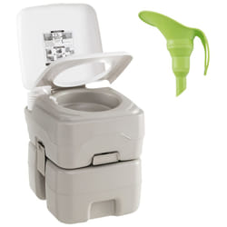 Portable Toilet 20 L Waste Tank Compact Travel RV Toilet w/ Flush Pump