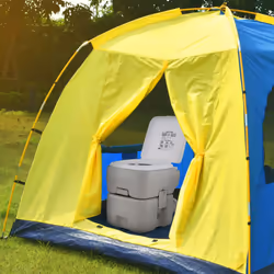 Portable Toilet 20 L Waste Tank Compact Travel RV Toilet w/ Flush Pump