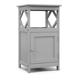 Bathroom Floor Cabinet Single Door Storage Organizer Cabinet-Grey