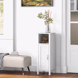 Bathroom Floor Cabinet Freestanding Narrow Bathroom Storage Organizer
