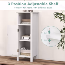 Bathroom Floor Cabinet Freestanding Narrow Bathroom Storage Organizer
