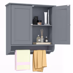Wall Mounted Bathroom Cabinet Hanging Medicine Cabinet-Grey