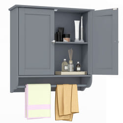 Wall Mounted Bathroom Cabinet Hanging Medicine Cabinet-Grey