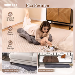 Floor Gaming Chair Adults 6-Position Adjustable Lazy Sofa Chair
