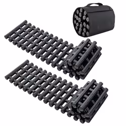 2 Pack Tire Traction Mats Portable TPR Recovery Track Pad Emergency Traction Aid
